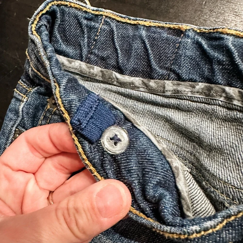 Girls The Children's Place Denim Jean‎ Shorts 14 Dark Wash Distressed